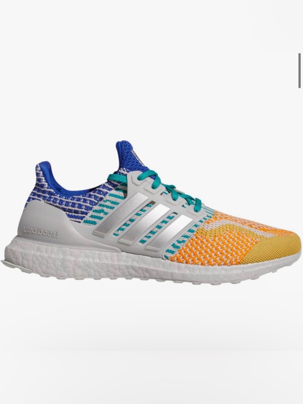 adidas UltraBoost 5.0 DNA Los Angeles Knit Sneaker Shoes Blue/Teal/Orange/Yellow